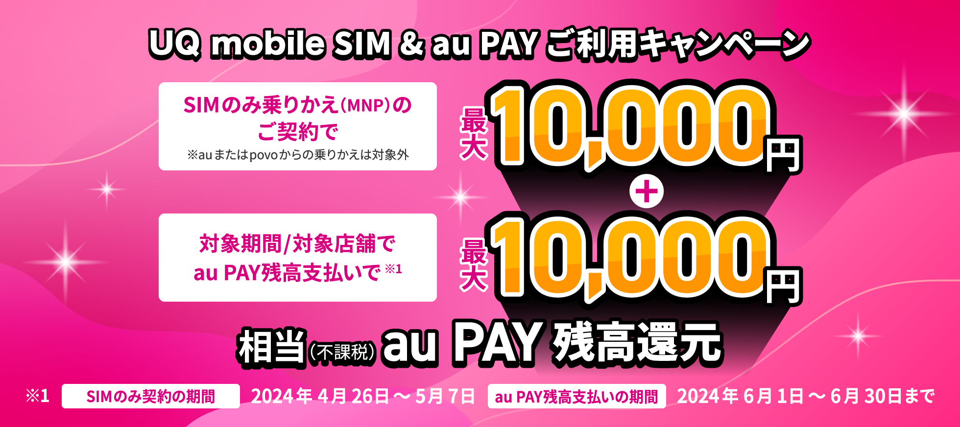 UQ mobile SIM & au PAY ご利用キャンペーン