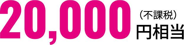20,000円相当(不課税)