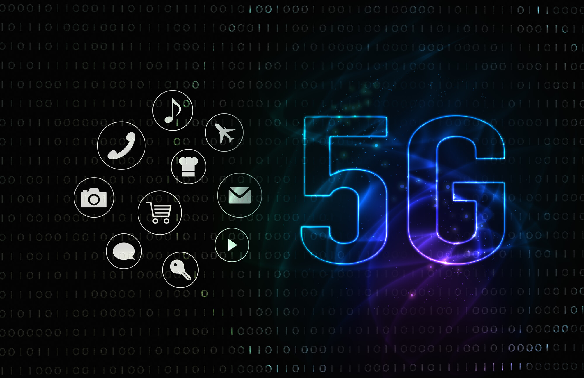 5Gと、他の移動通信規格の各世代や光回線の通信速度を比較